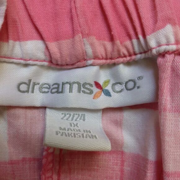 Dreams & Co Pink White Gingham Square Neck Mumu Lounger House Dress Size 1X - Picture 6 of 12